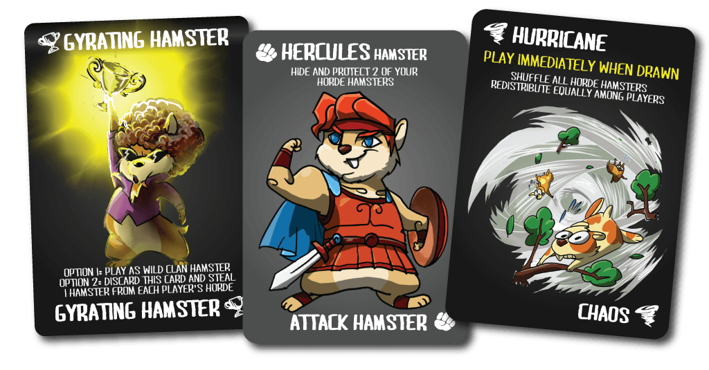 Example Gyrating Hamsters cards